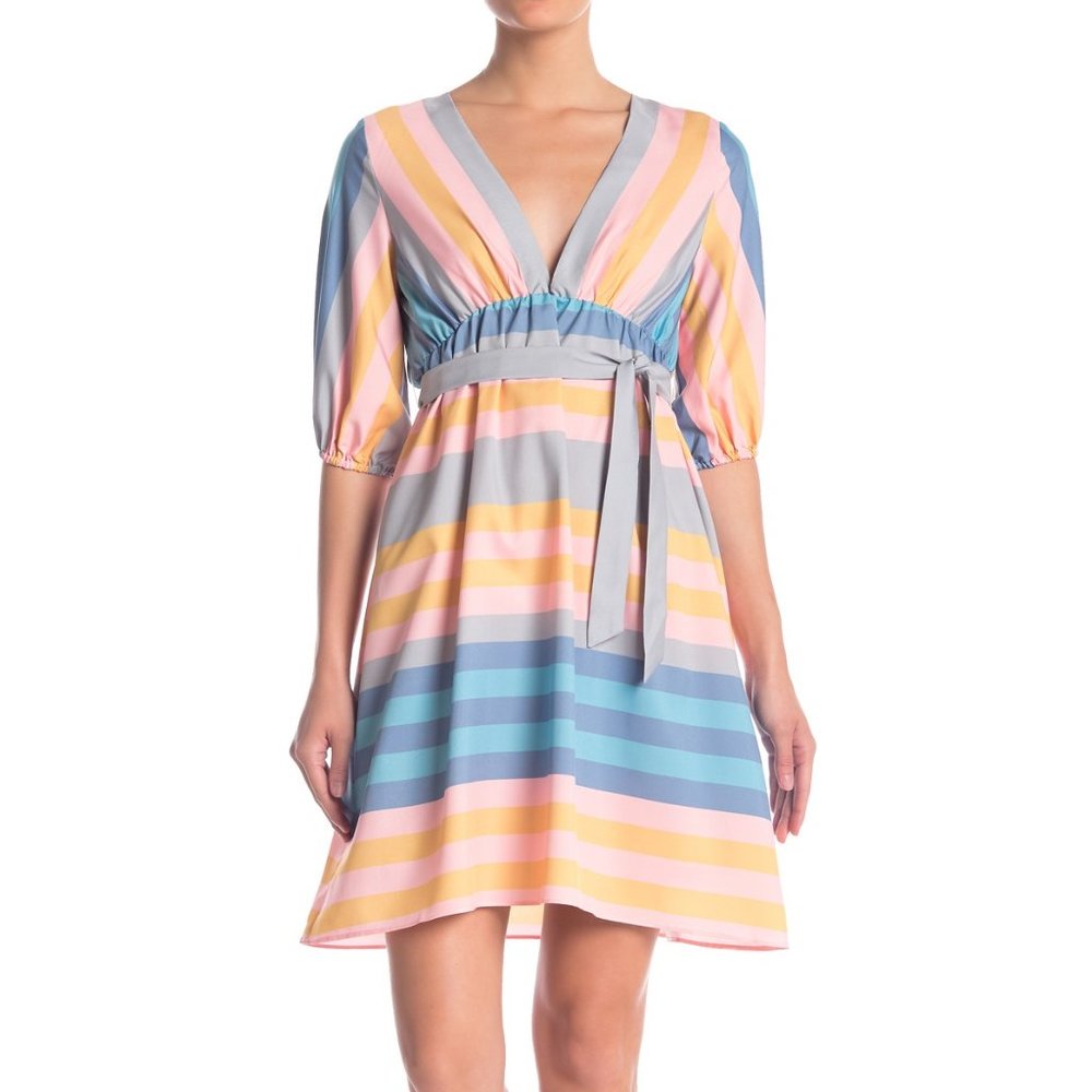 Love + Harmony Rainbow Stripe Dress NWT